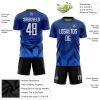 Custom Royal White-Navy Sublimation Soccer Uniform Jersey